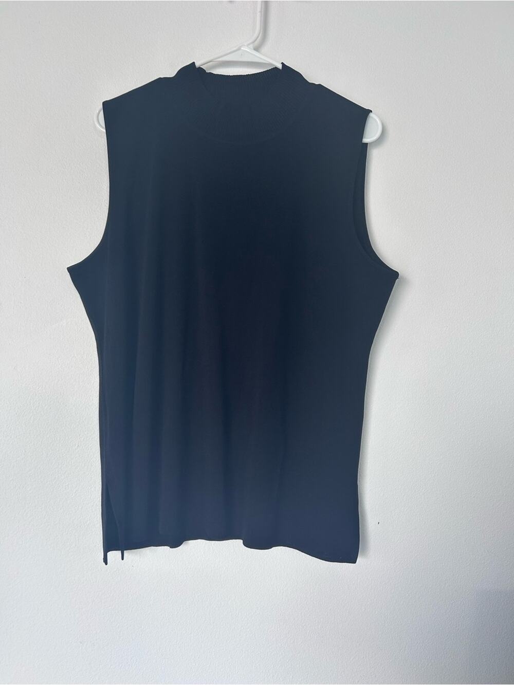 Misook Sleeveless Black Mock Neck Tank Top Size 2X